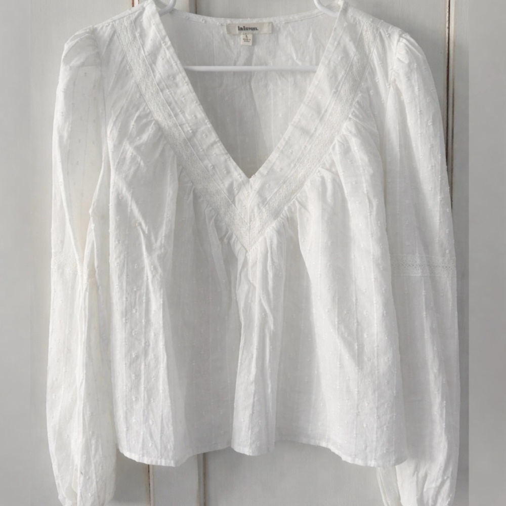 Elegant White V-Neck Blouse